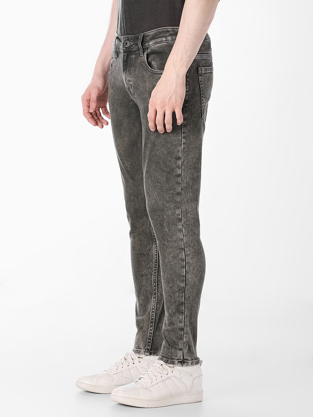 Dark Grey Brak Cropped Jeans