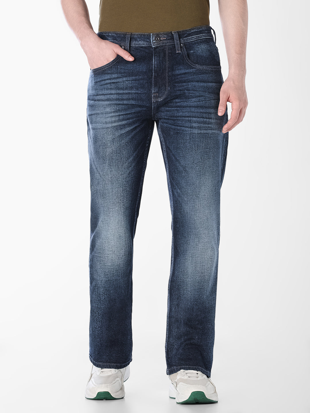 Dark Blue Cliff Bootcut Jeans