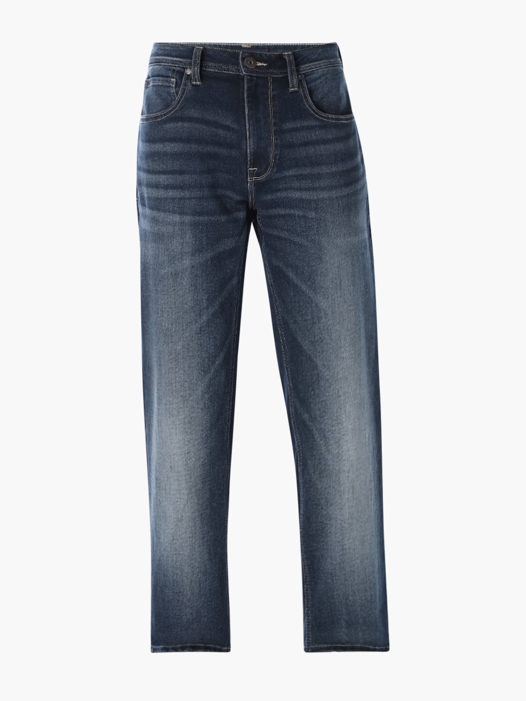 Dark Blue Washed Bootcut Jeans