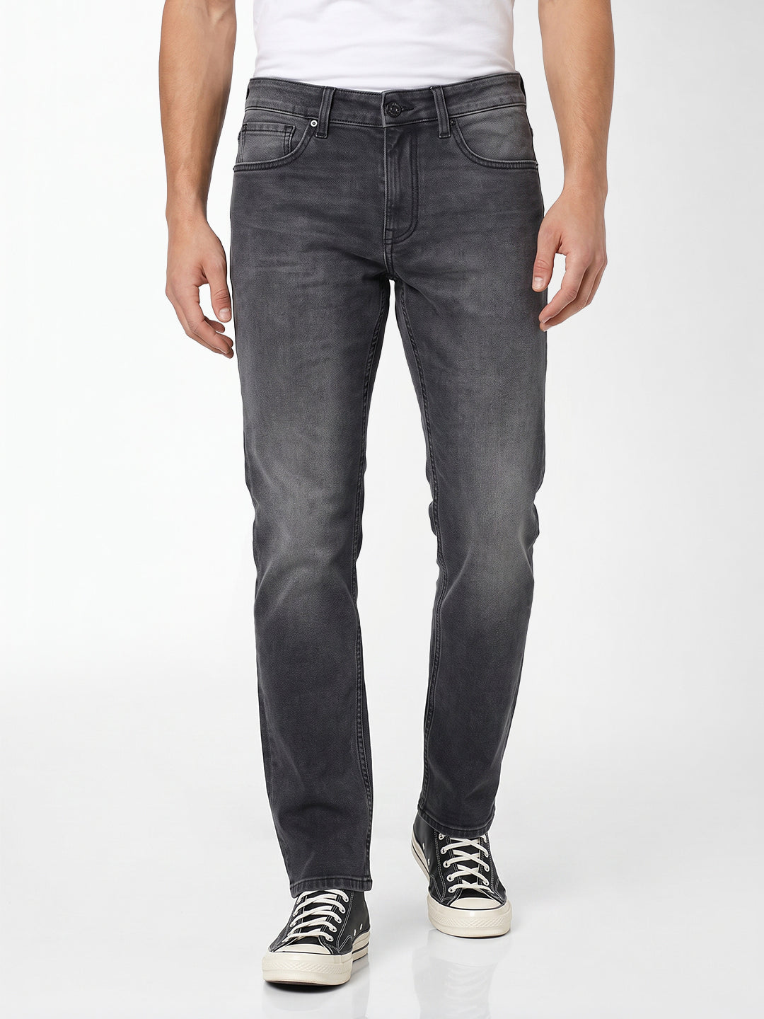 Grey clark regular fit jeans