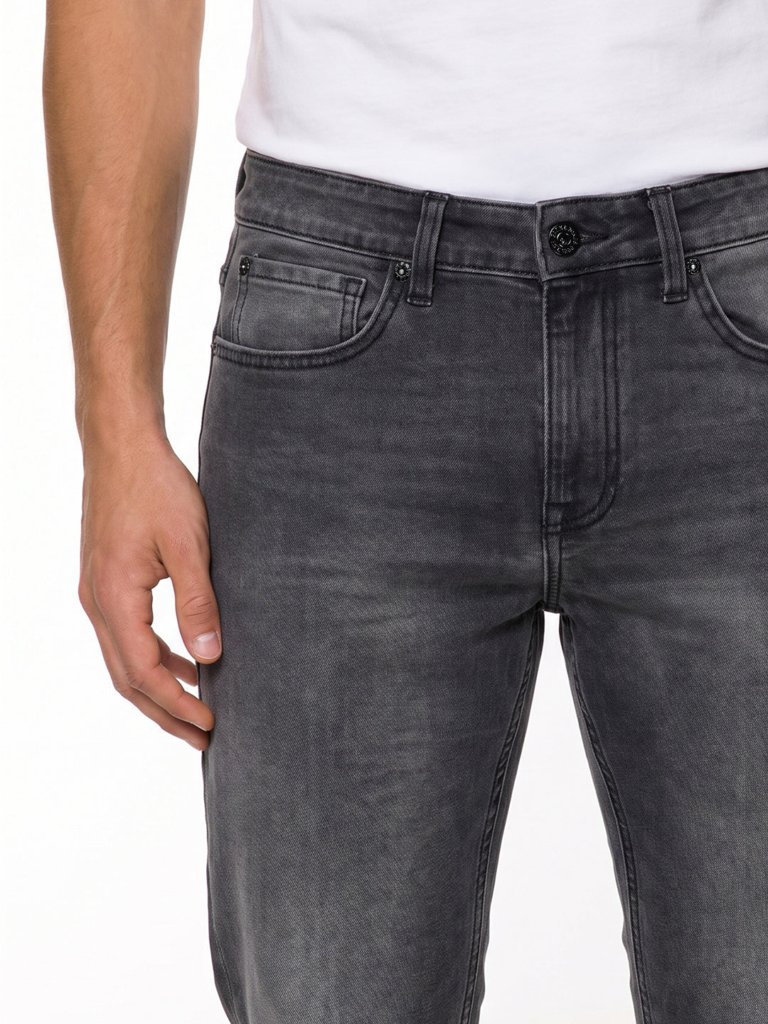Grey clark regular fit jeans