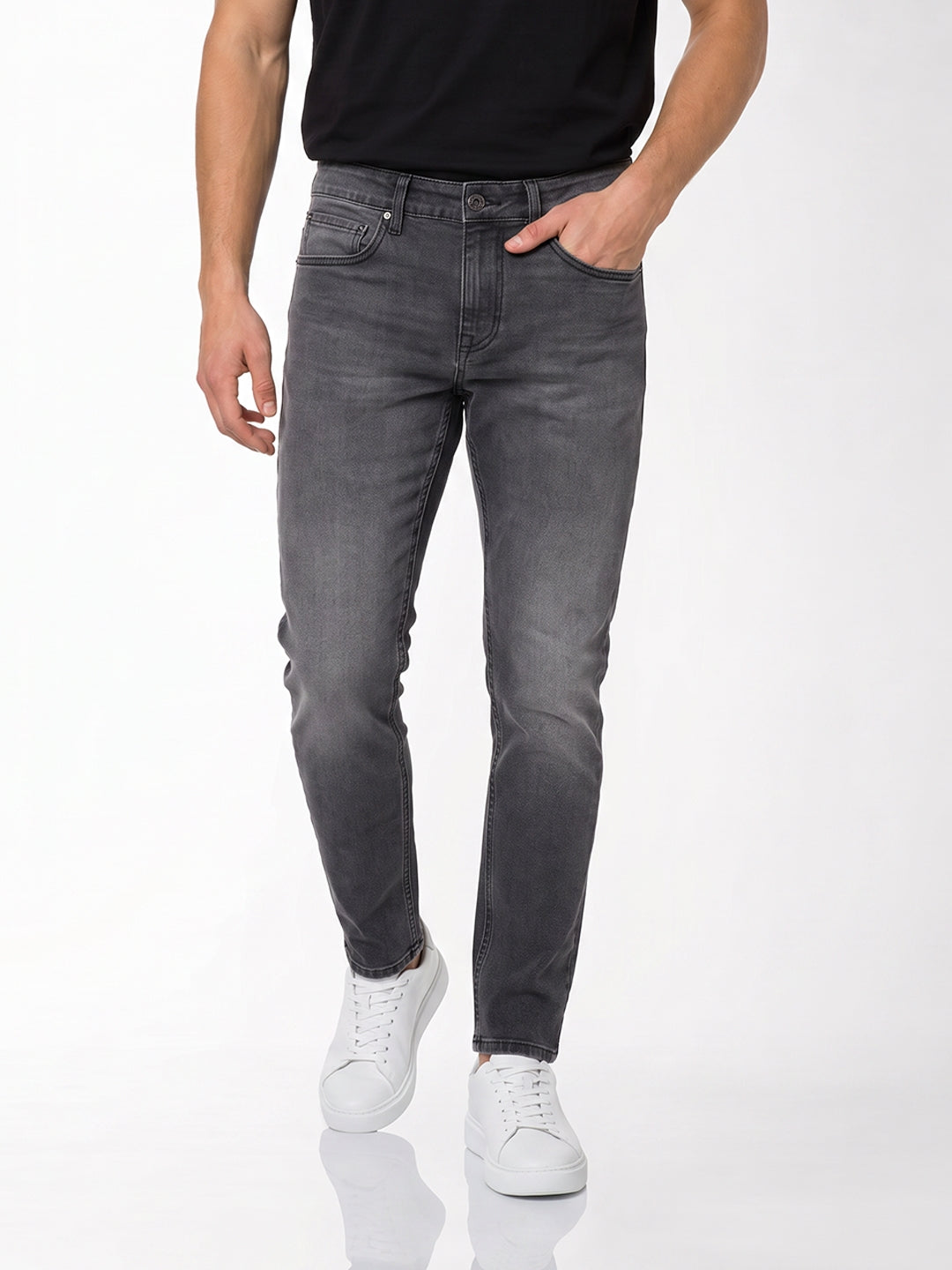 Dark Grey Glenn Slim Fit Jeans