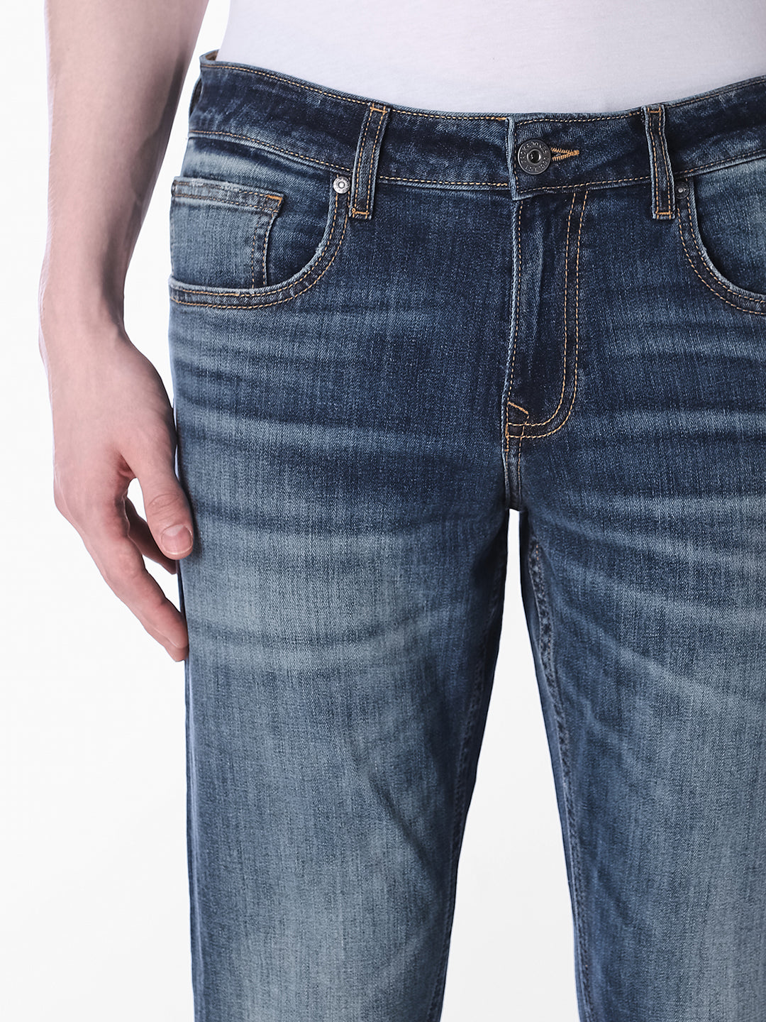 Blue Low Rise Glenn Slim Fit Jeans