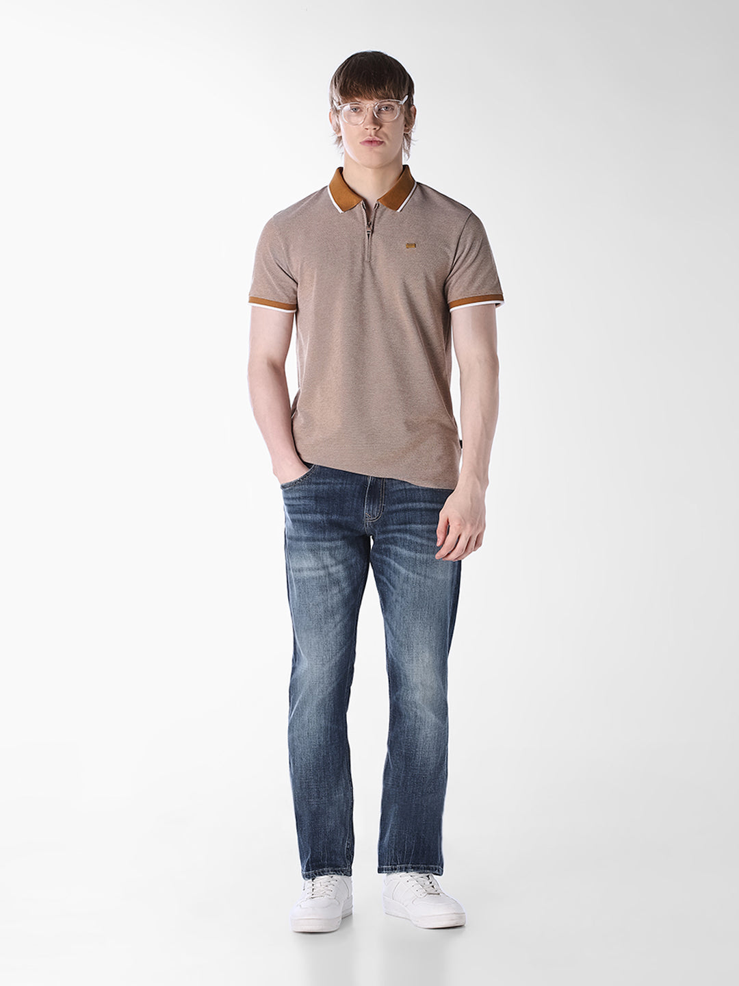 Blue Light Wash Regular Fit Jeans