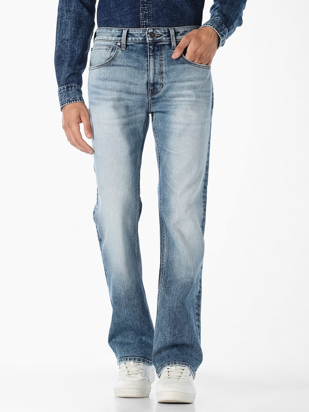 Light Blue Cliff Bootcut Jeans - 28/30
