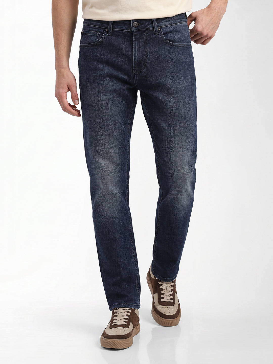Blue 5 Pocket Regular Fit Jeans