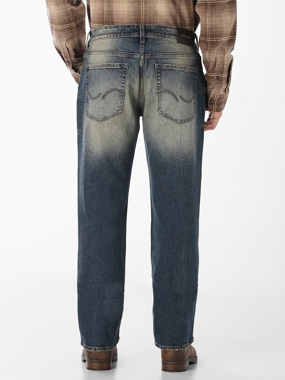 Blue Faded Bootcut Jeans