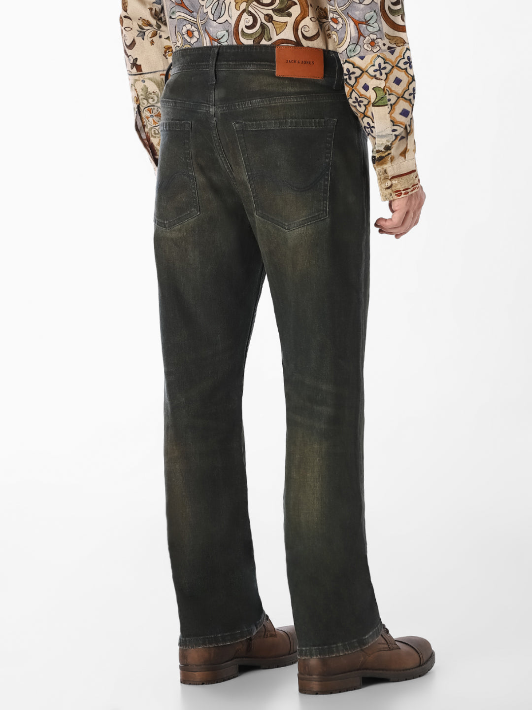 Blue Washed Bootcut Jeans