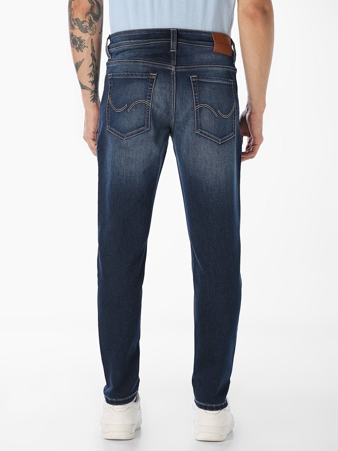 Blue Low-Rise Brak Slim Cropped Jeans