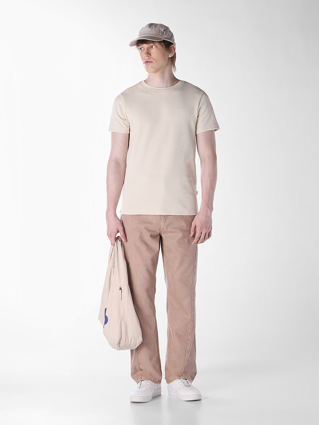 Tan High Rise Dario Loose Fit Jeans
