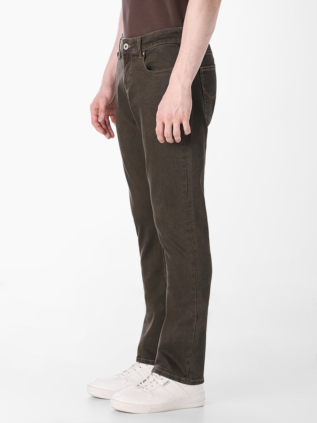 Dark Olive Clark Regular Fit Jeans