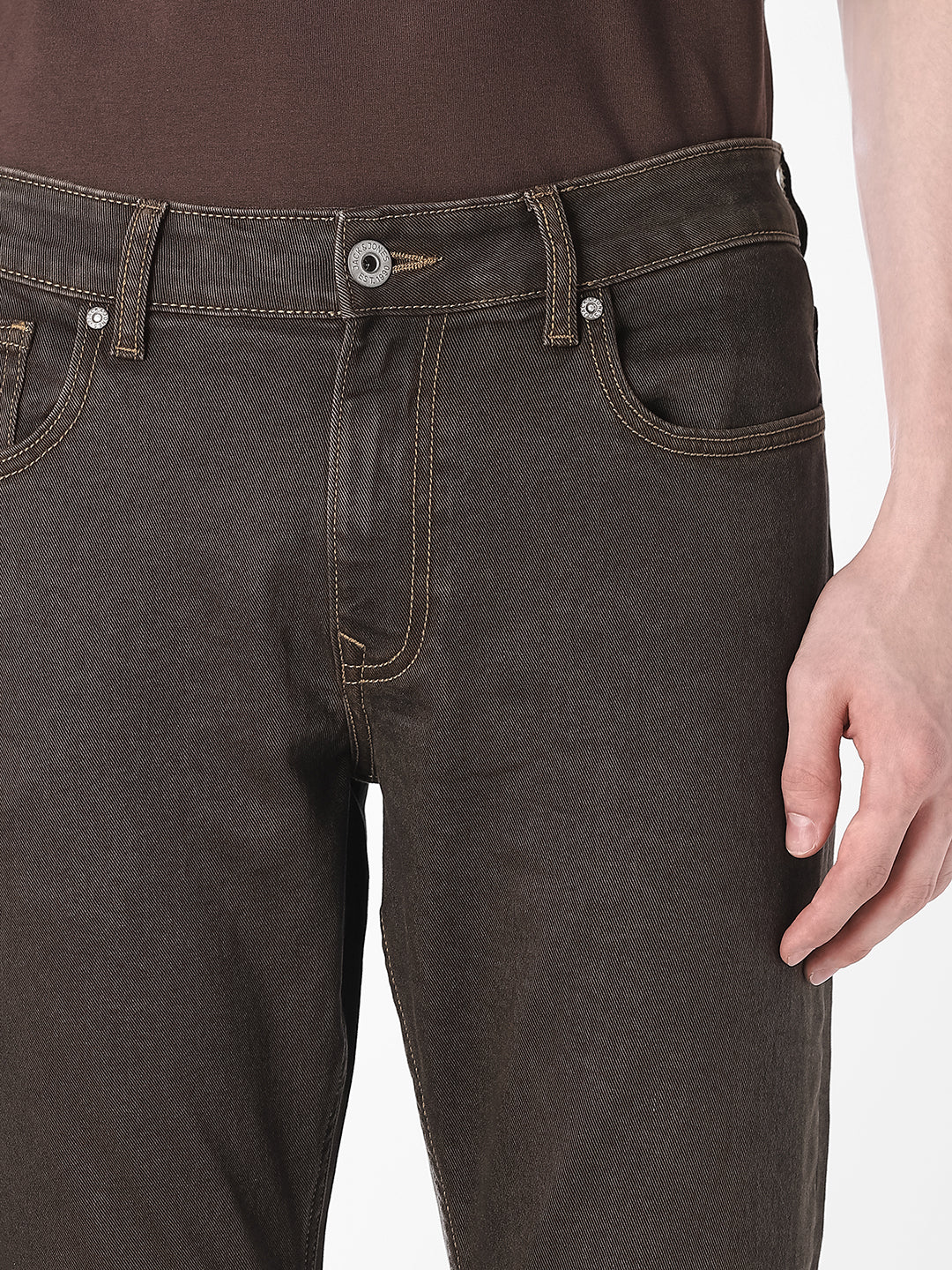 Dark Olive Clark Regular Fit Jeans