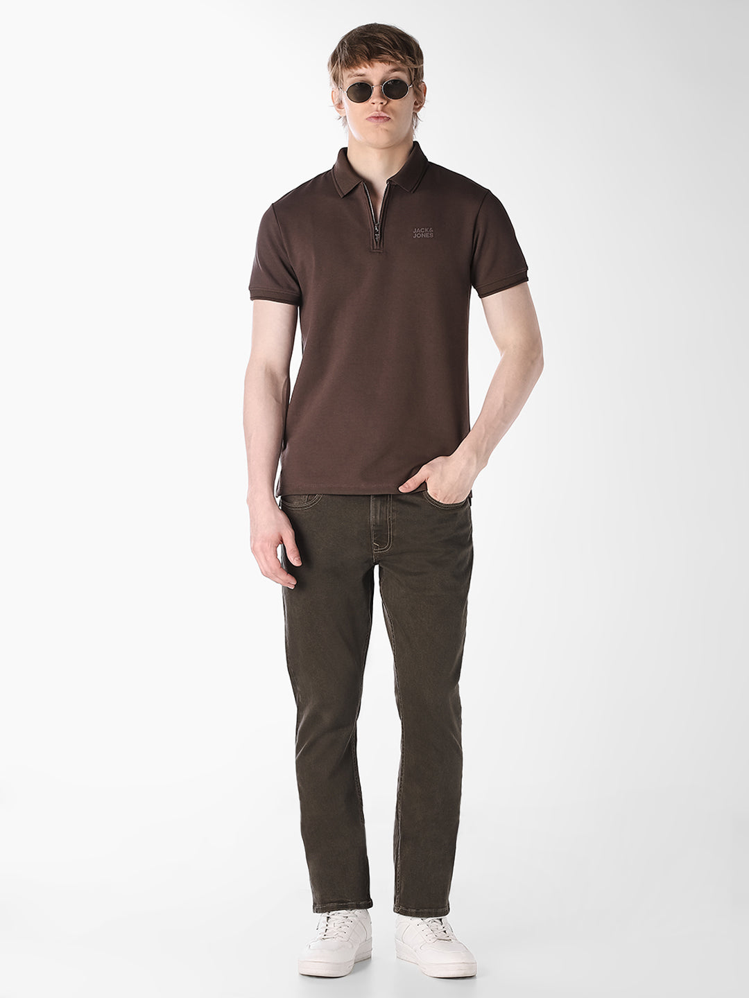 Dark Olive Clark Regular Fit Jeans
