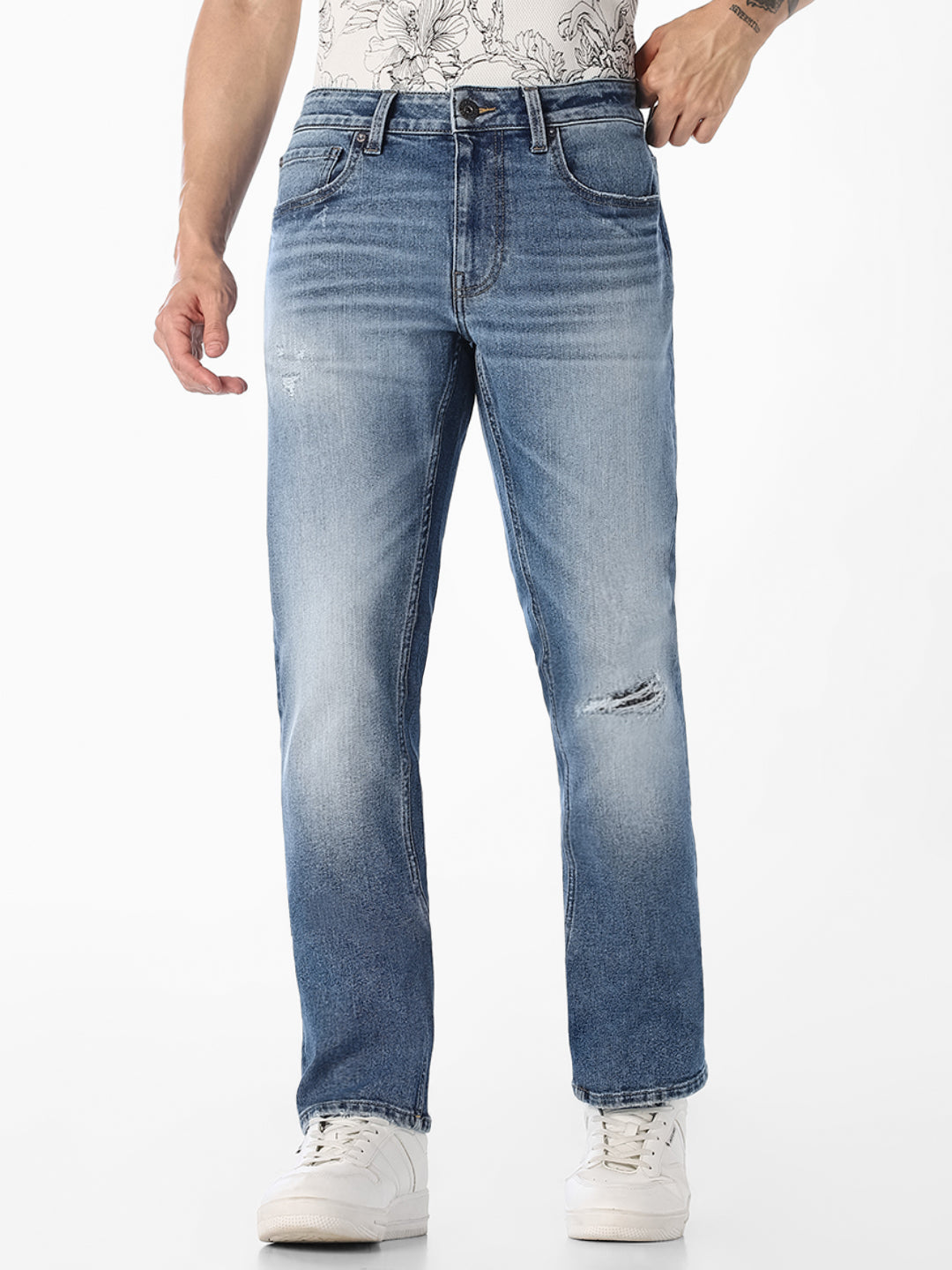Blue Washed Clark Regular Fit Jeans - 28/30