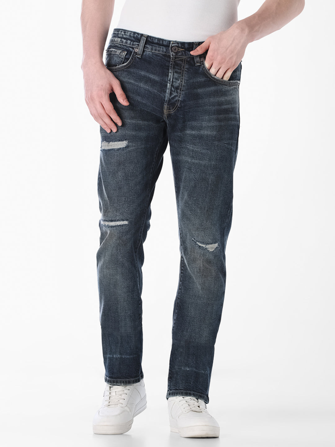 Distressed Clark Regular Fit Jeans