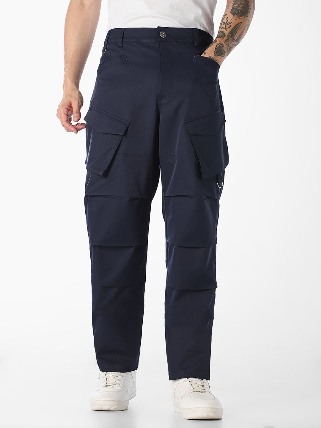 Navy Blue Cargo Pants - 28/30