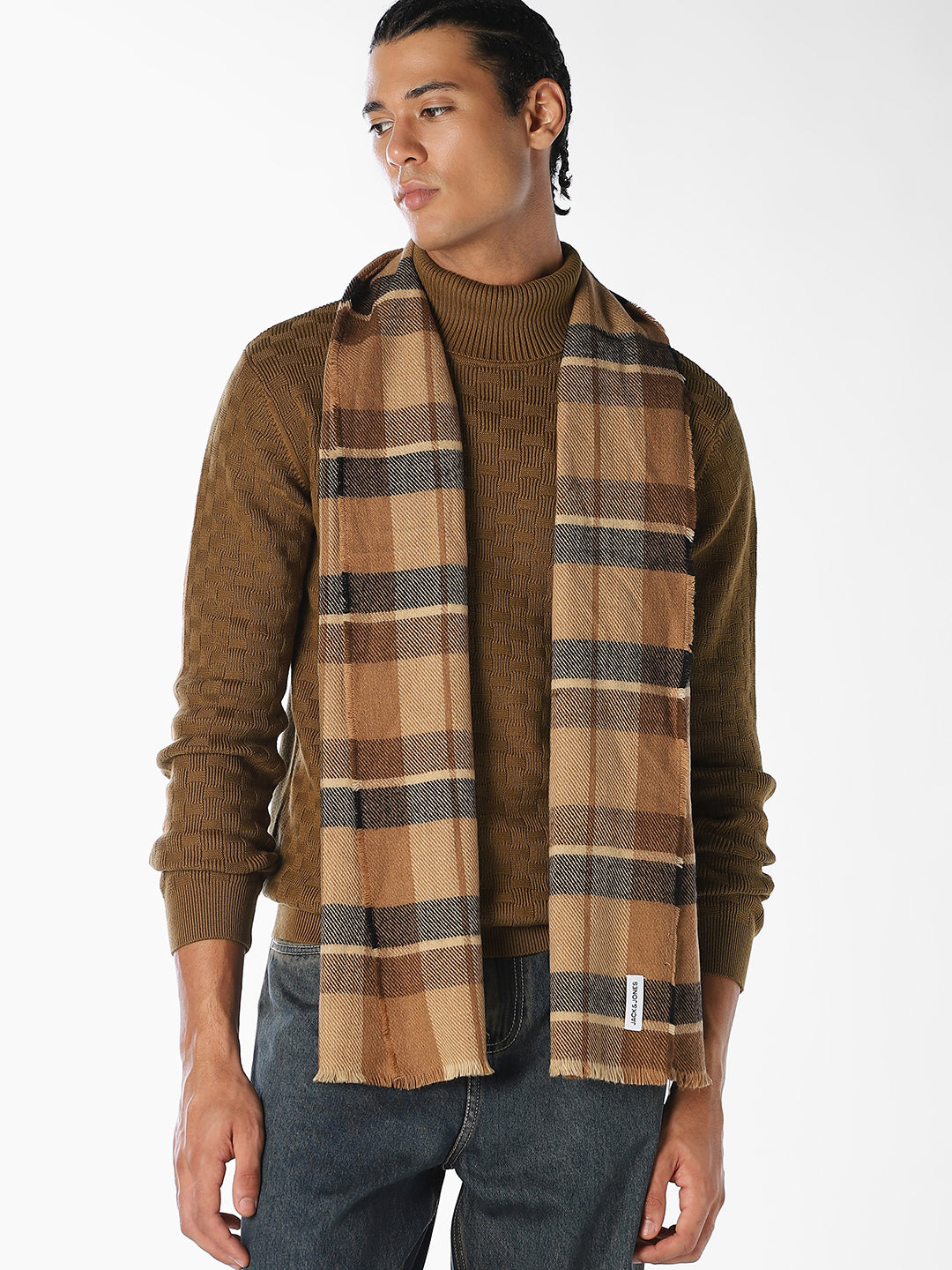 Textured high-neck Pullover