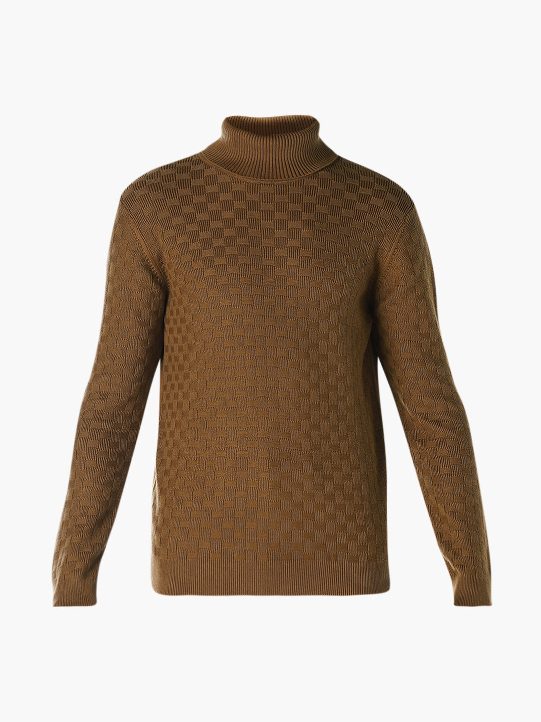 Textured high-neck Pullover