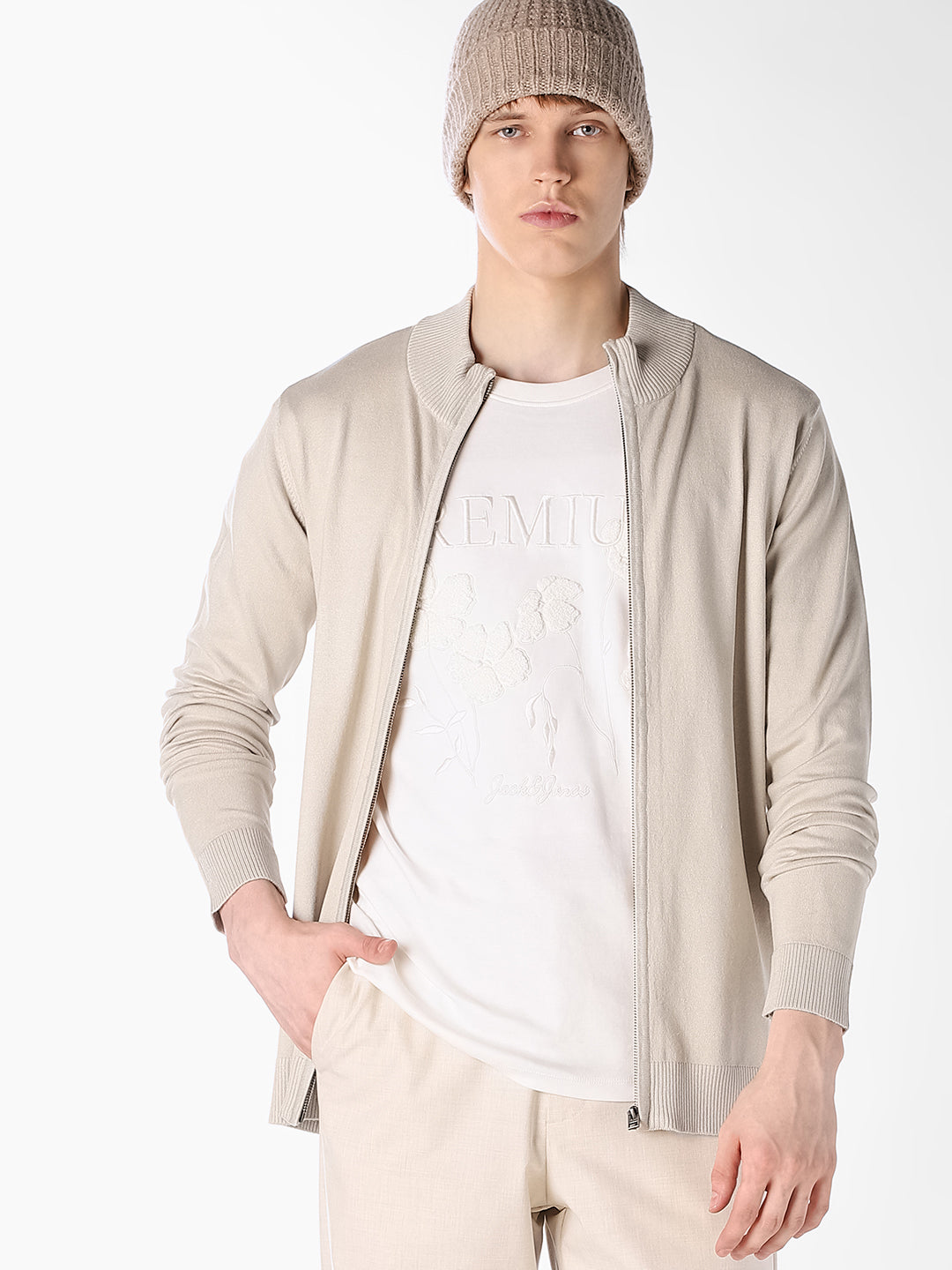 Full-zip Knit