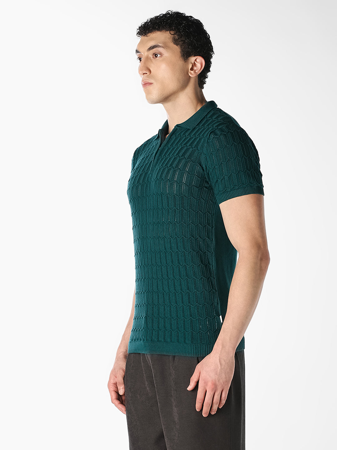 Green Knitted Polo