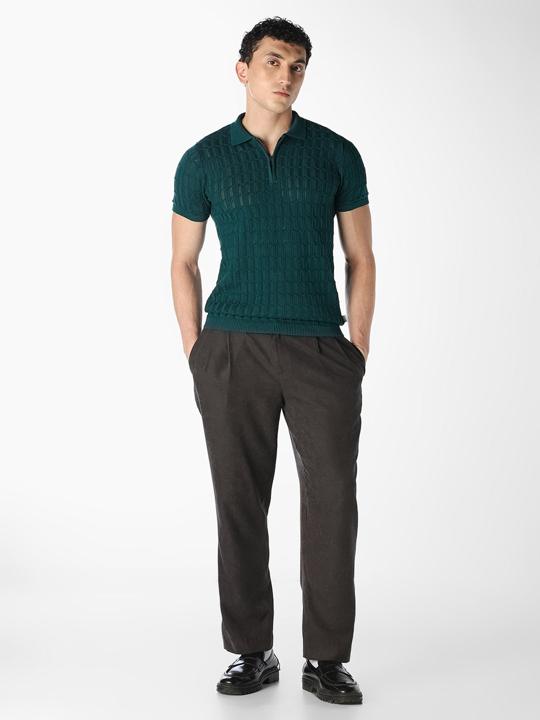 Green Knitted Polo