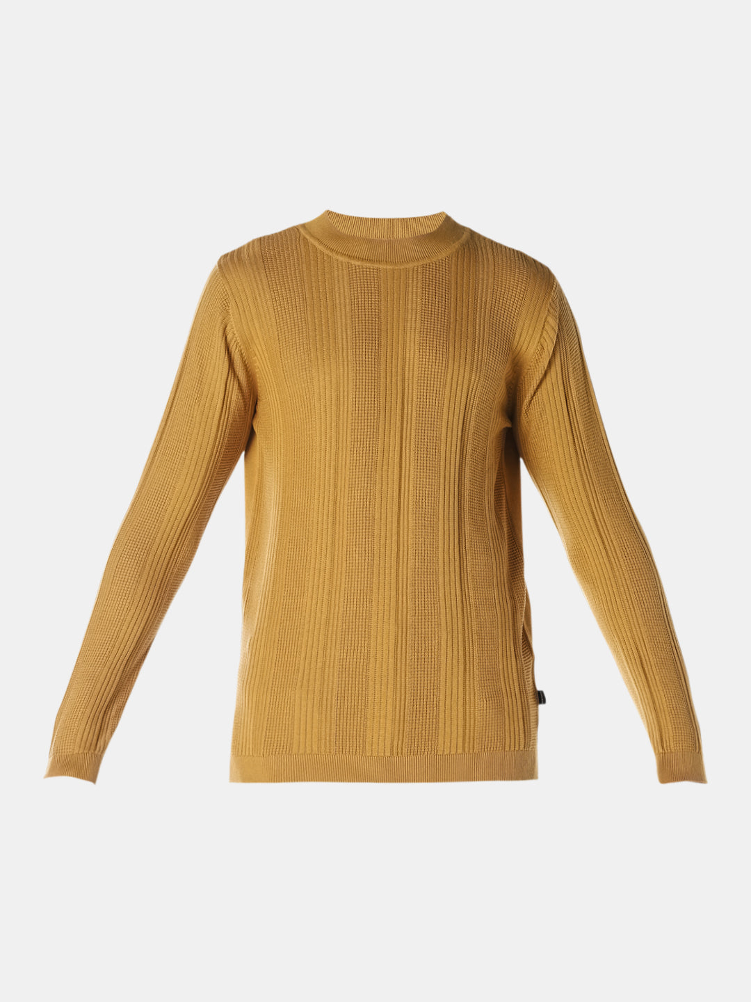 Mustard Ribbed Knit Pullover