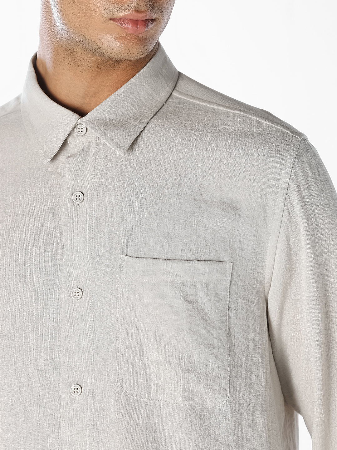 Off-White Solid Shirt
