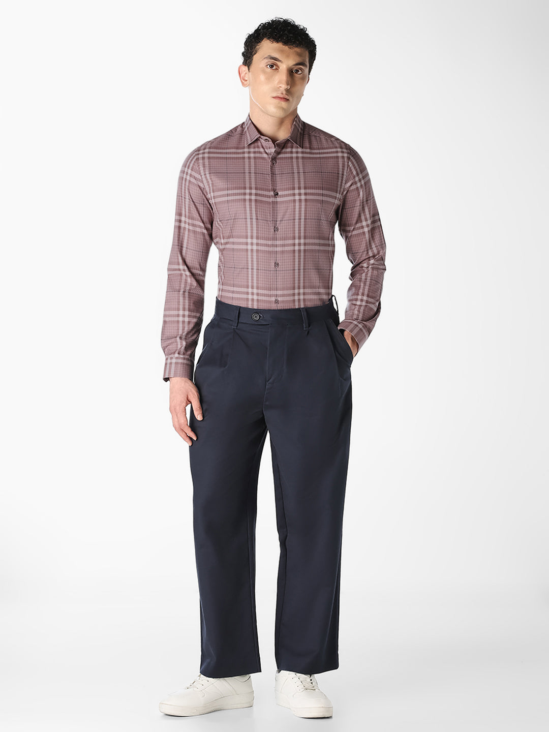 Purple Check Dobby Shirt