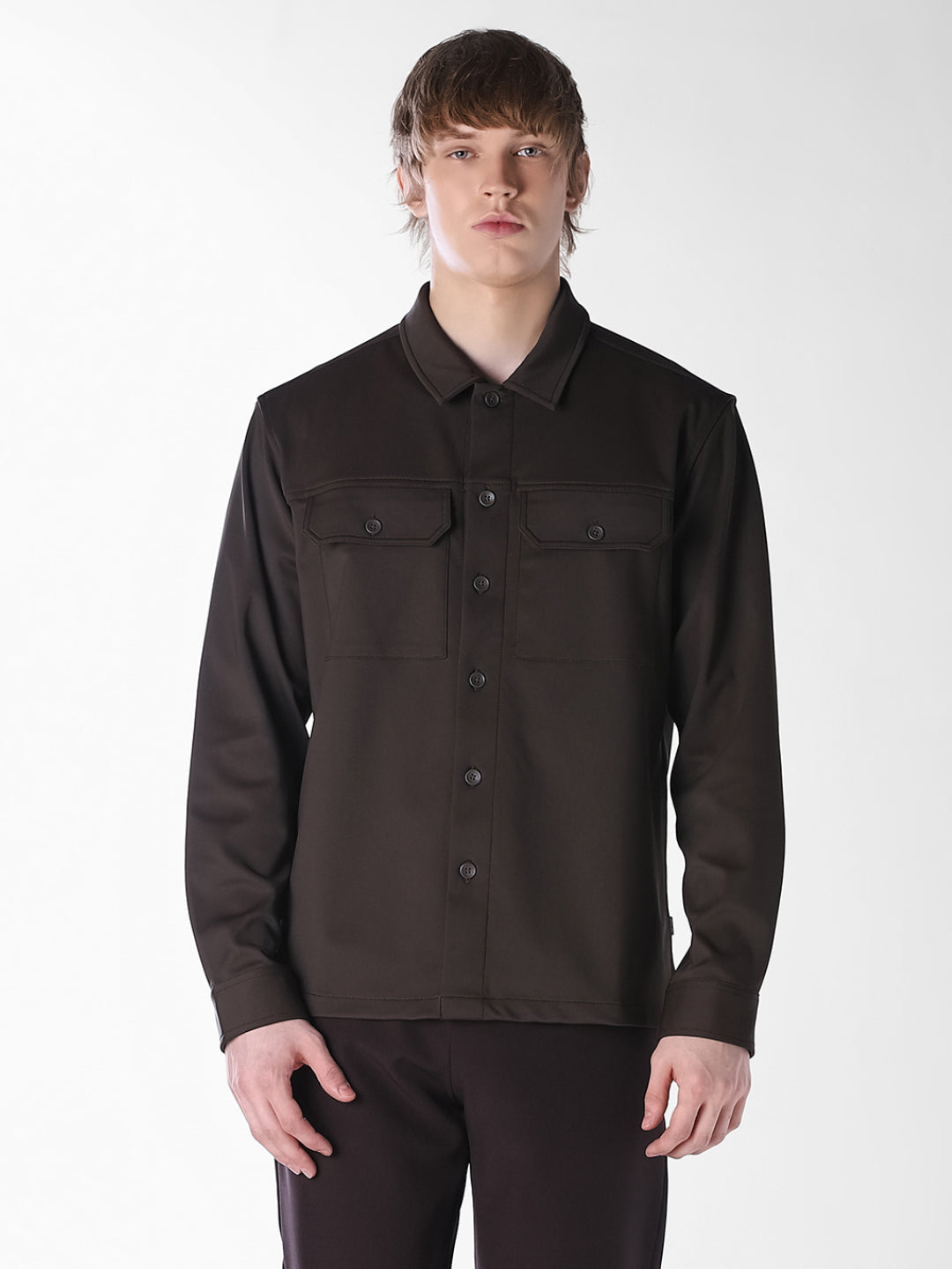 Dark Brown Oversized Shirt