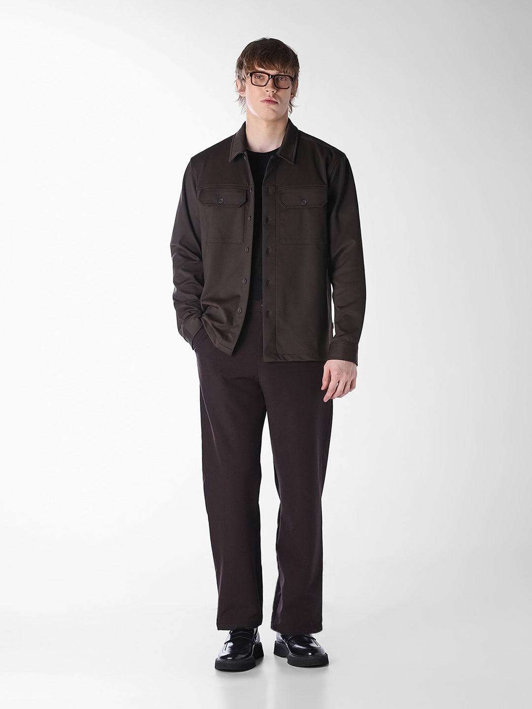 Dark Brown Oversized Shirt