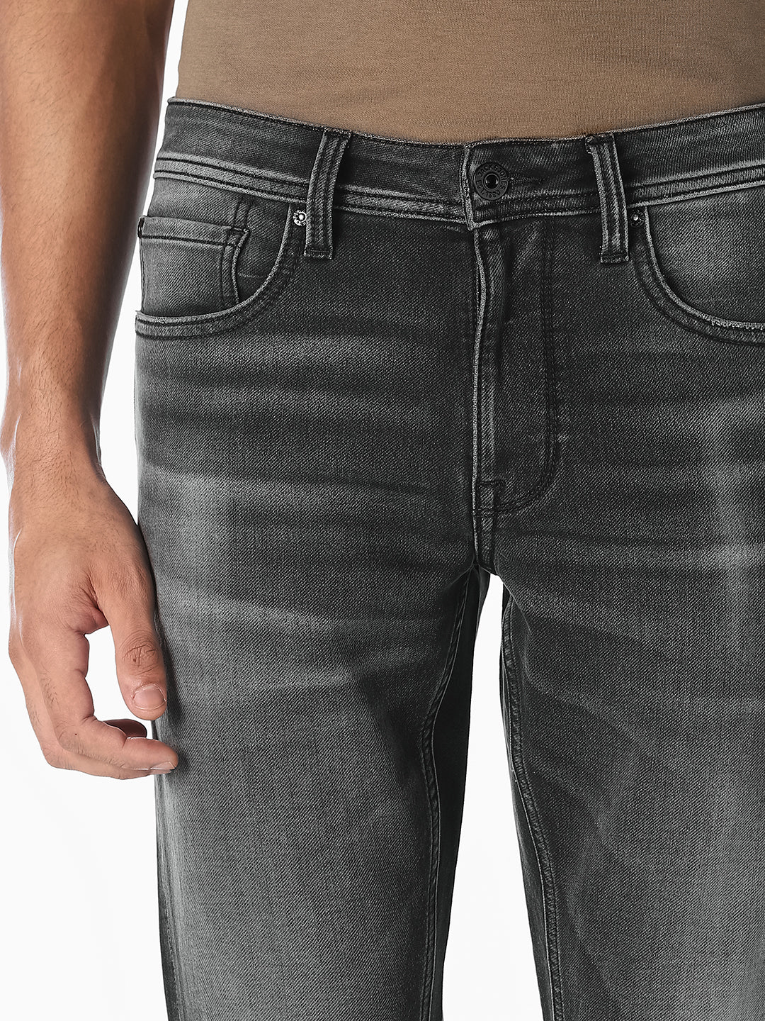 Black Washed Clark Regular Fit Jeans