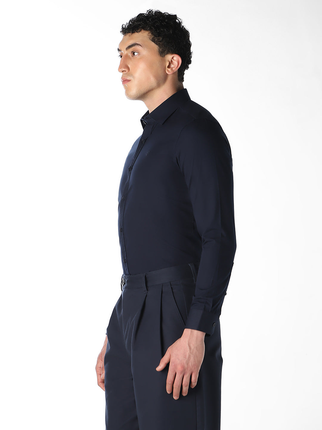 Navy Blue Slim Fit Formal Shirt