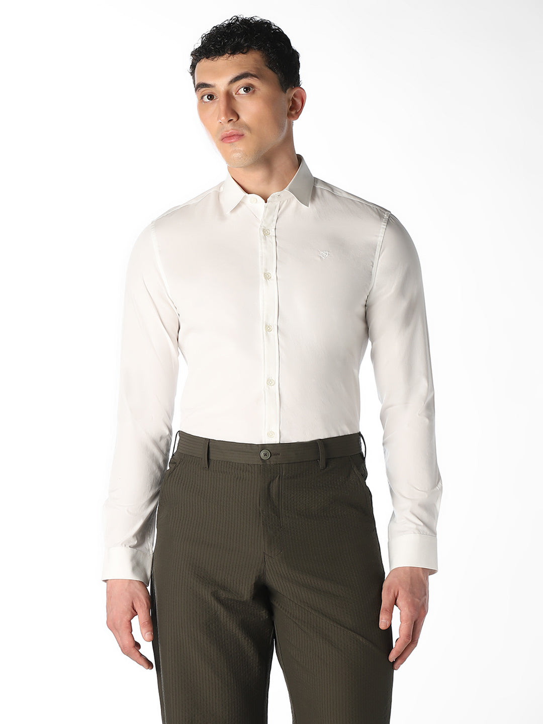 White Slim Fit Formal Shirt