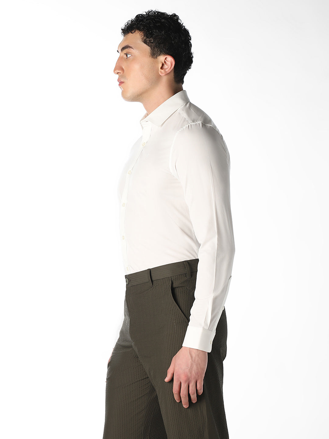 White Slim Fit Formal Shirt