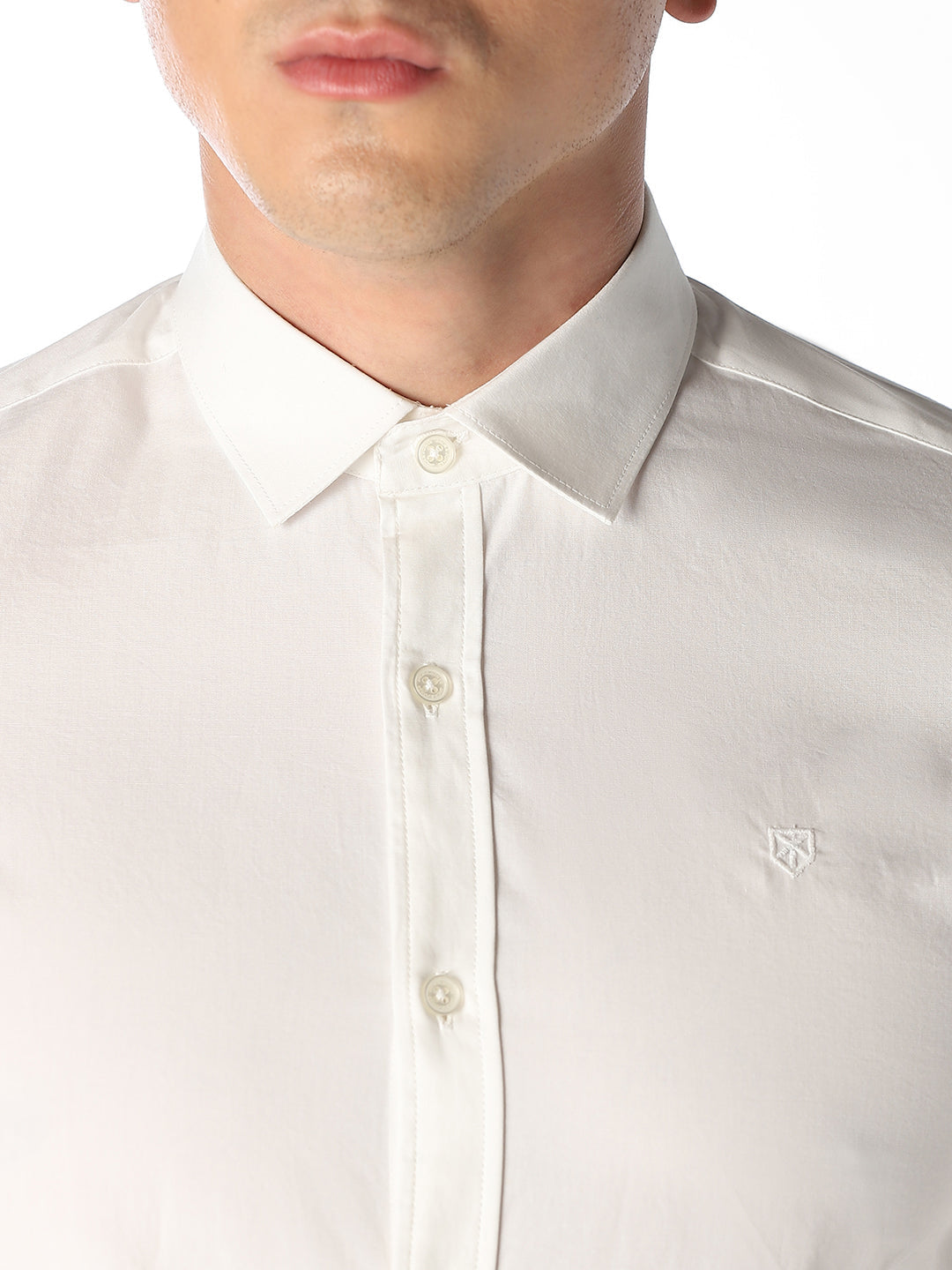 White Slim Fit Formal Shirt