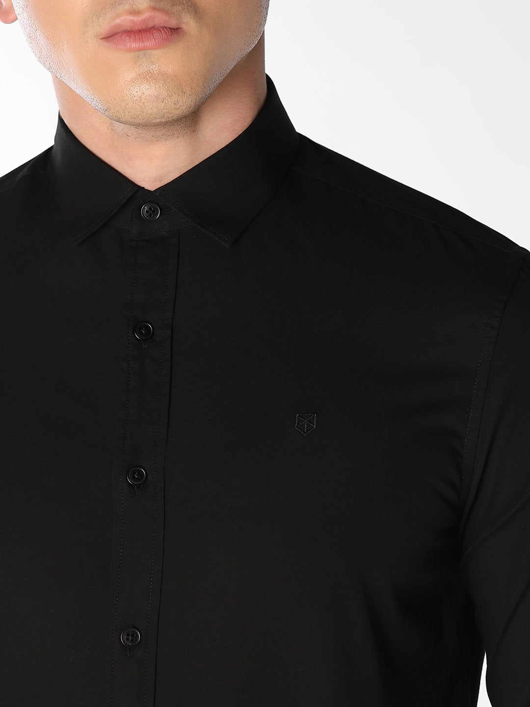 Black Slim Fit Formal Shirt
