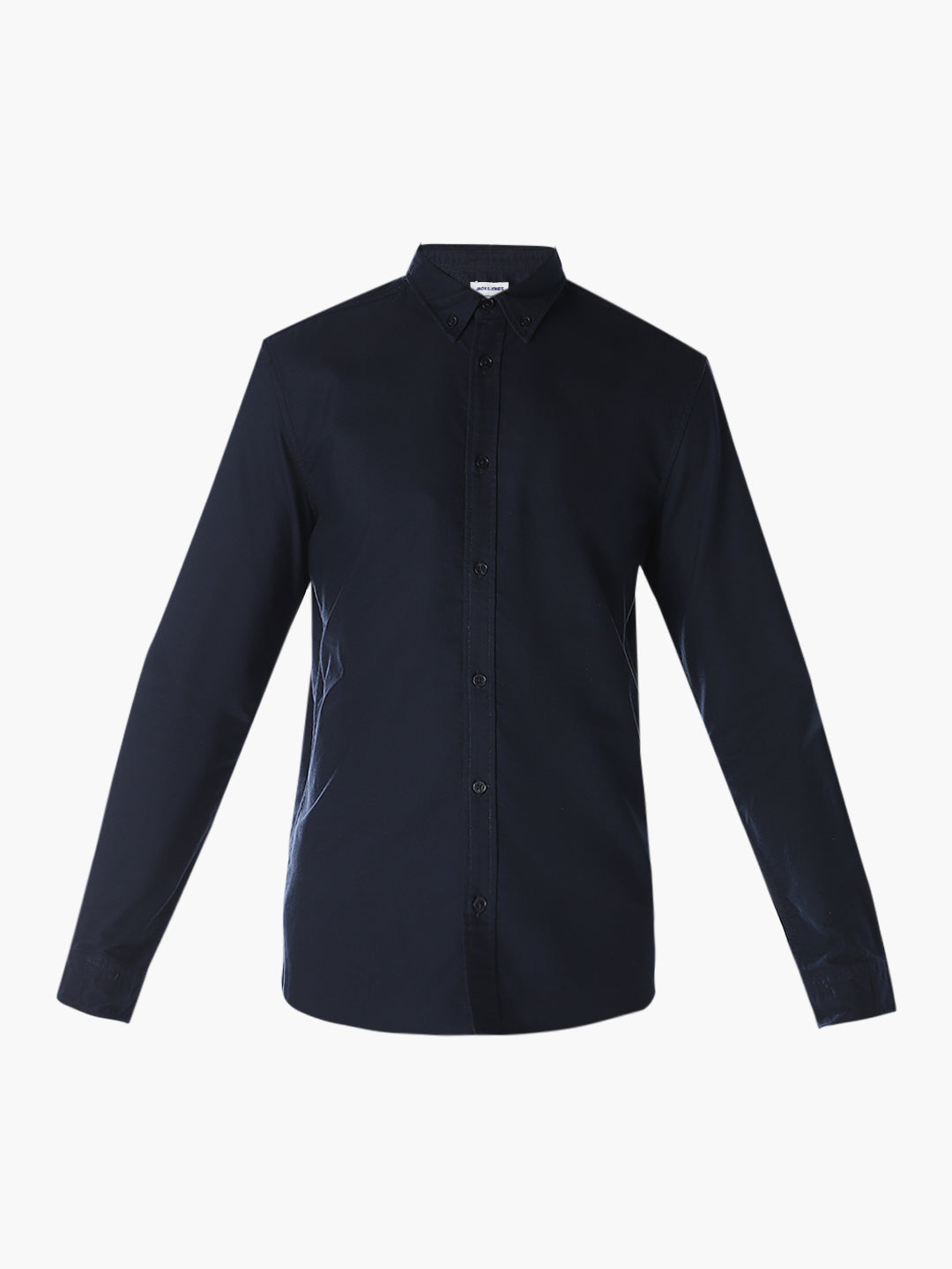 Navy Blue Cotton Regular Fit Shirt