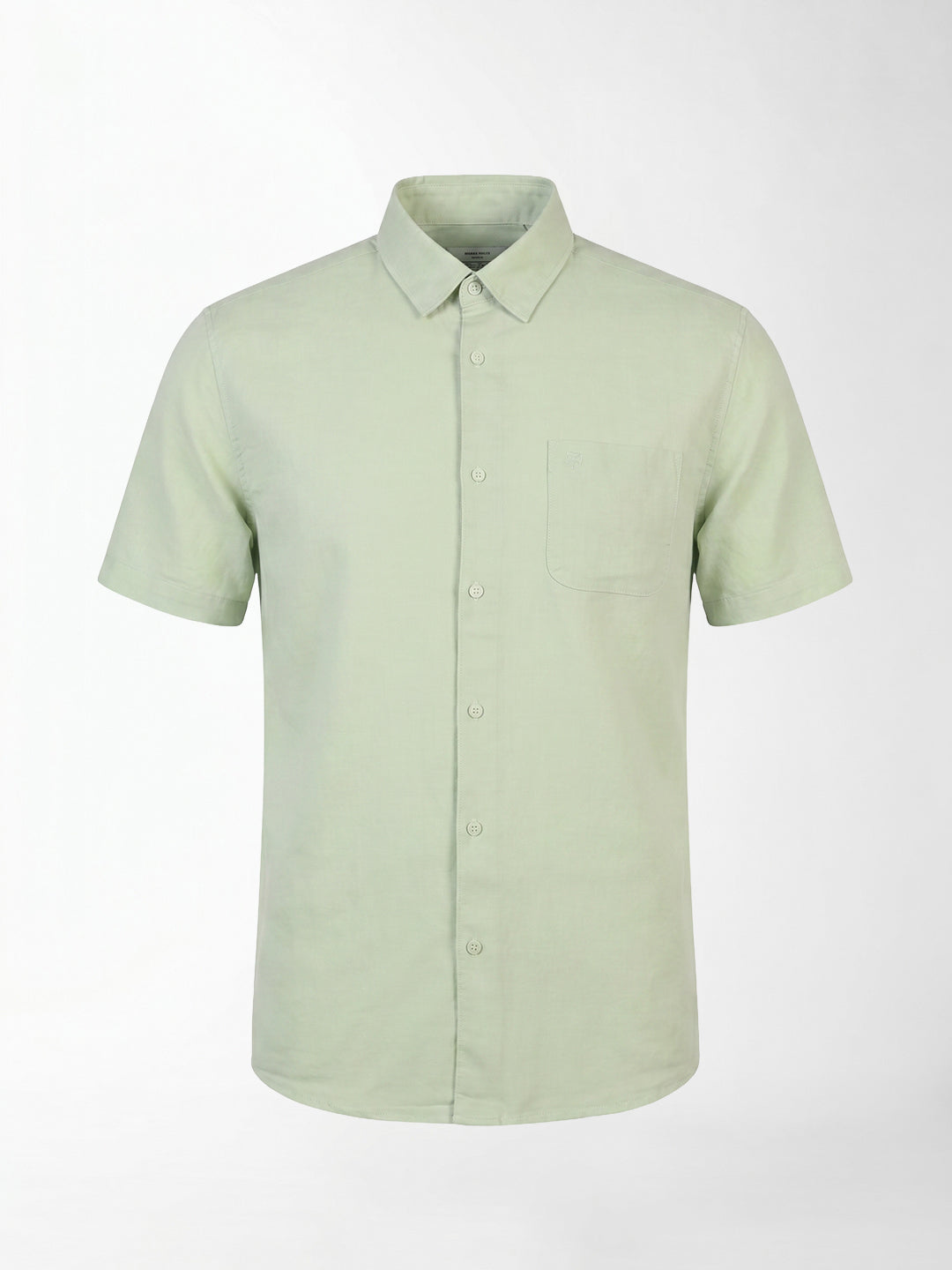 Pastel Green Linen Blend Shirt