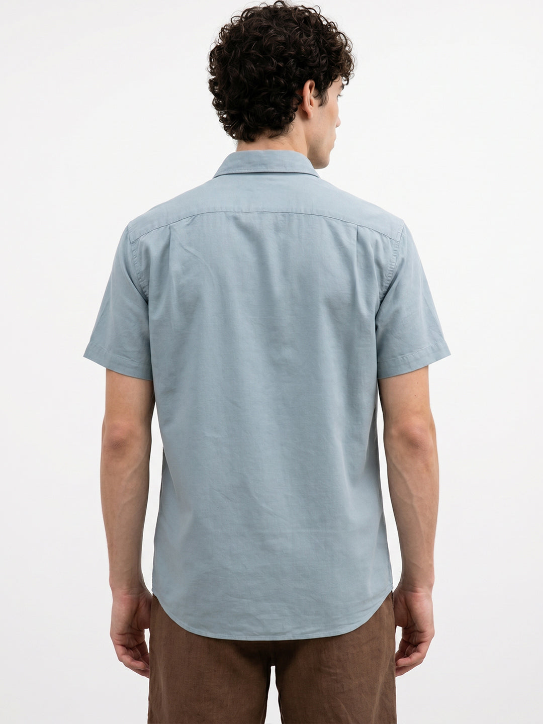 Grey Linen Blend Shirt