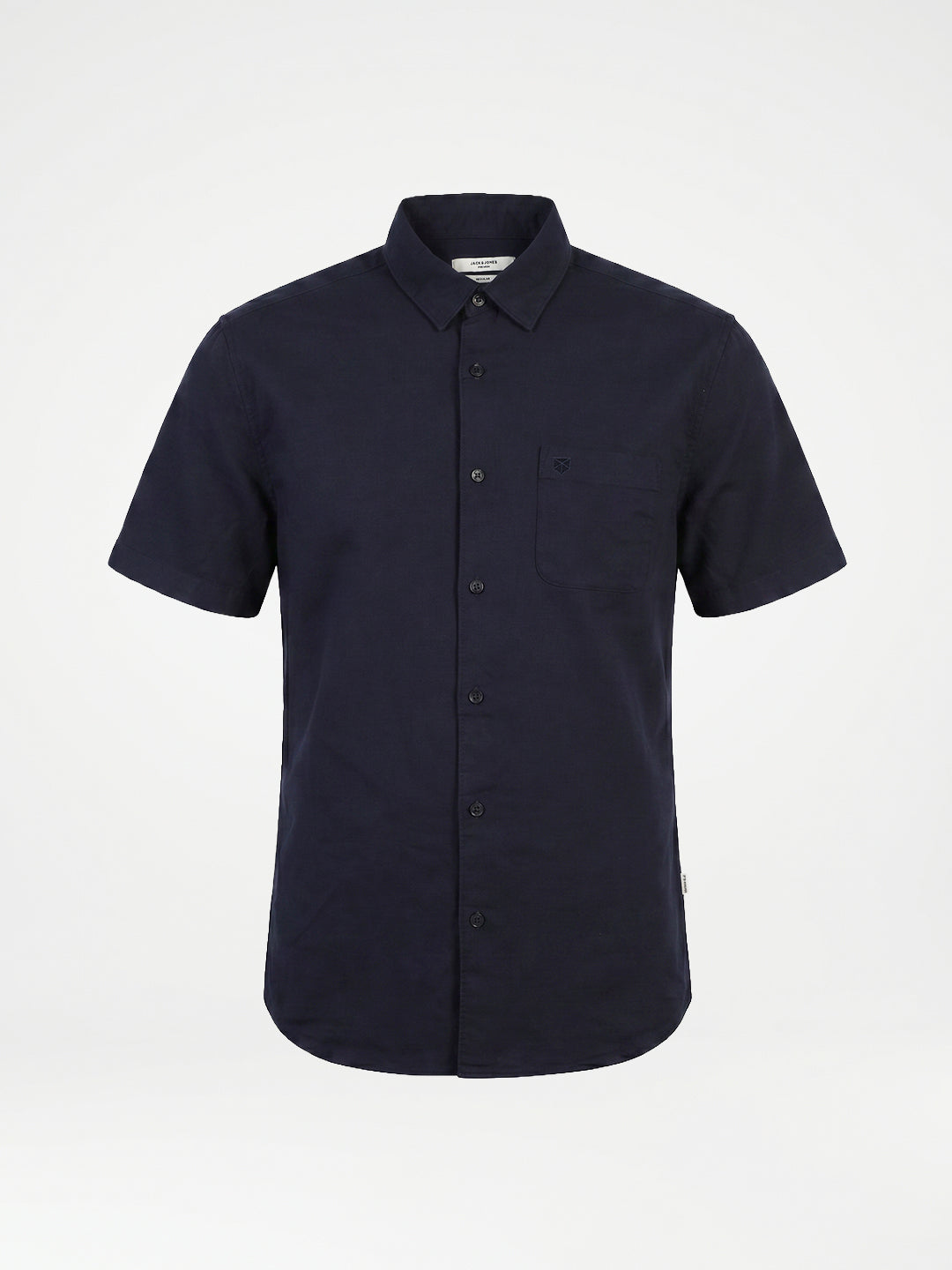 Dark Blue Linen Blend Shirt