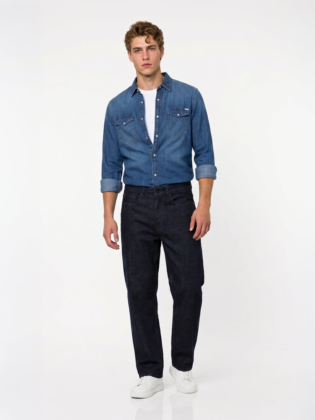 Dark Blue Dario Loose Fit Jeans