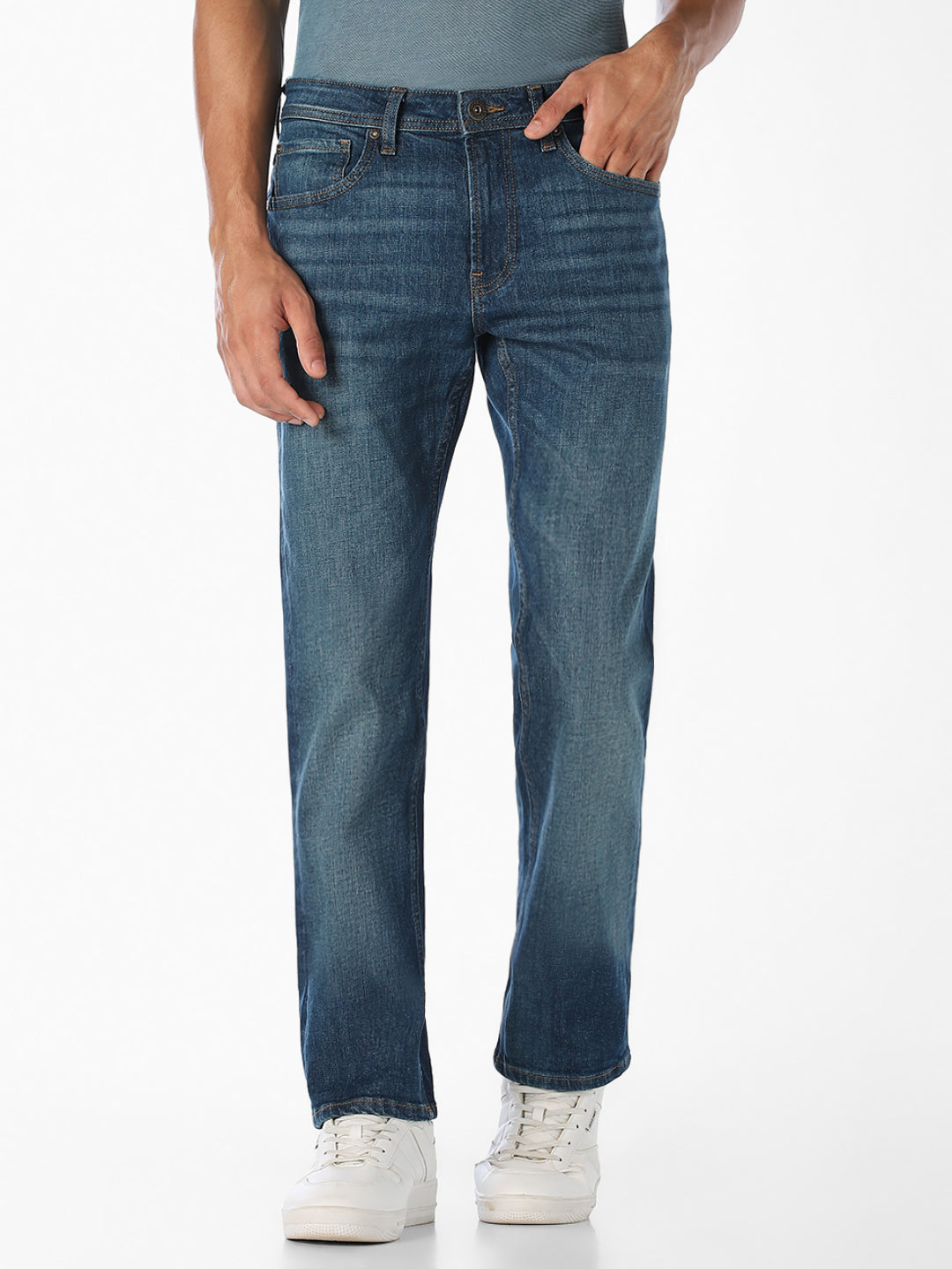 Blue Washed Clark Regular Fit Jeans