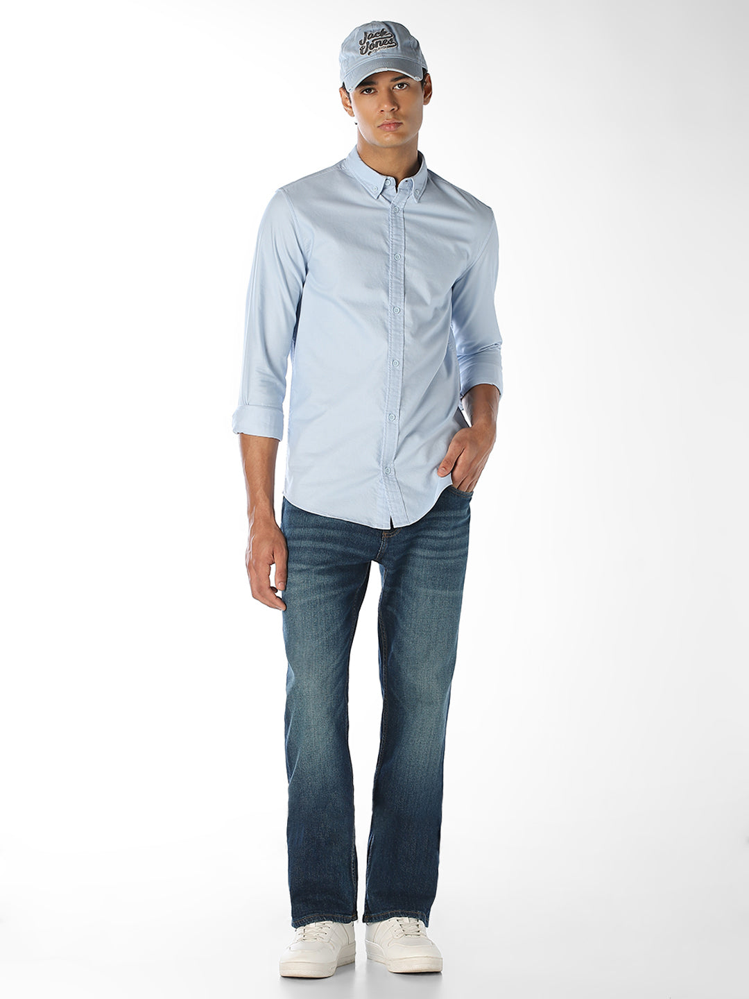 Blue Washed Cliff Bootcut Jeans