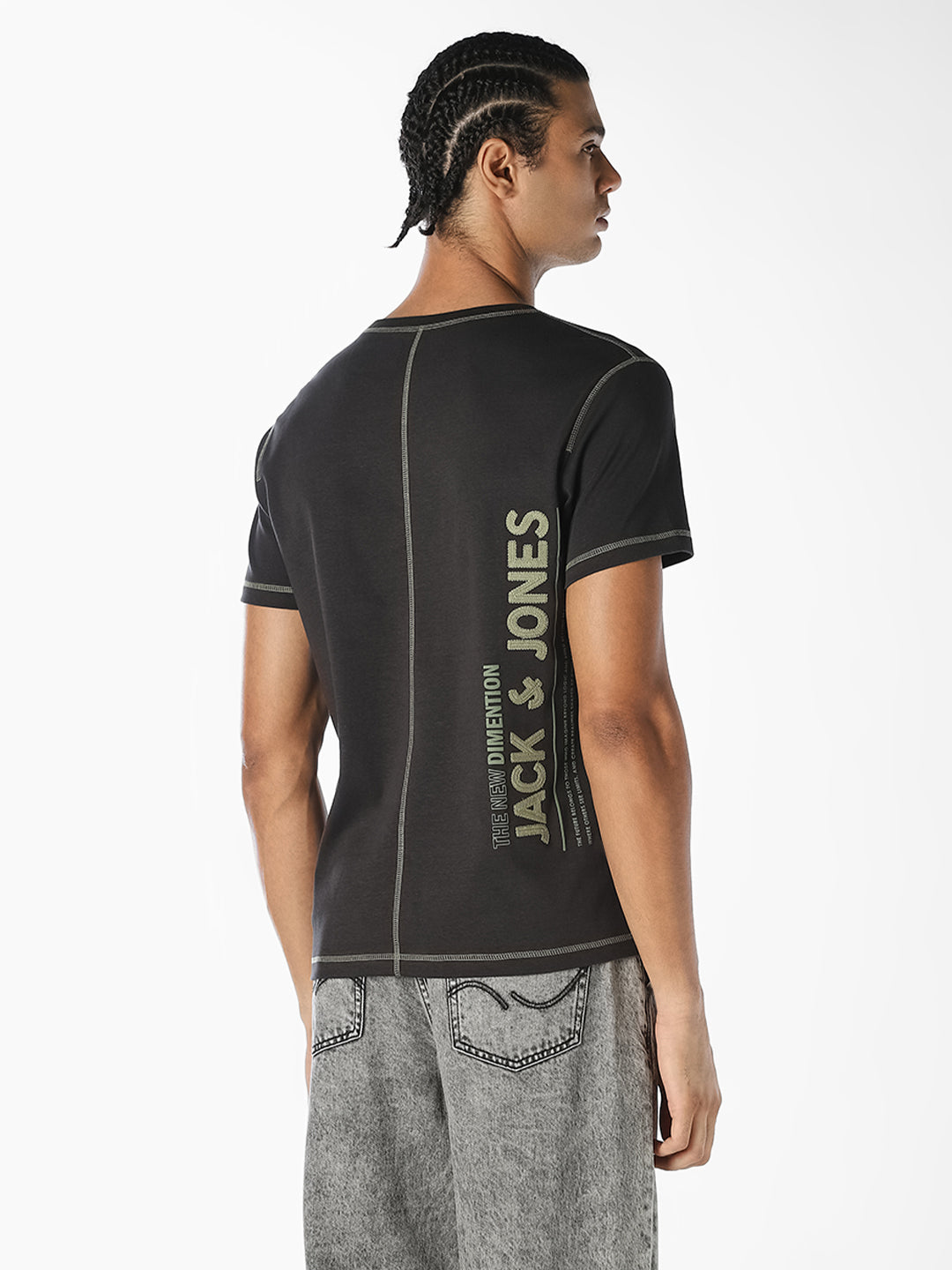 Contrast Stitch Cotton T-shirt
