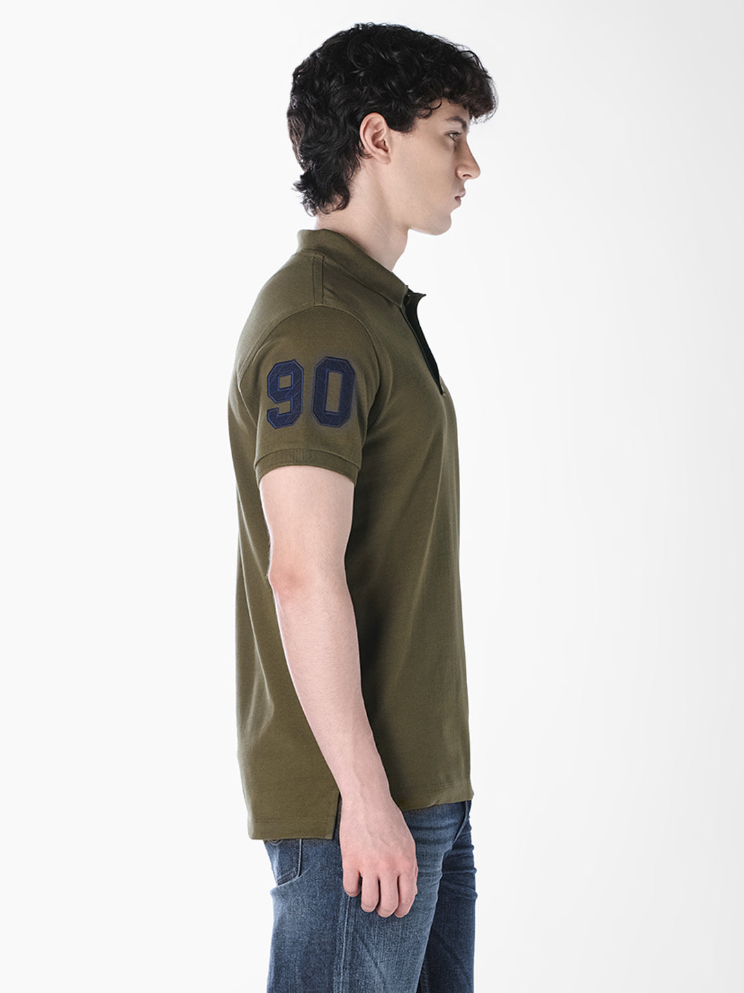 Green Logo Print Polo