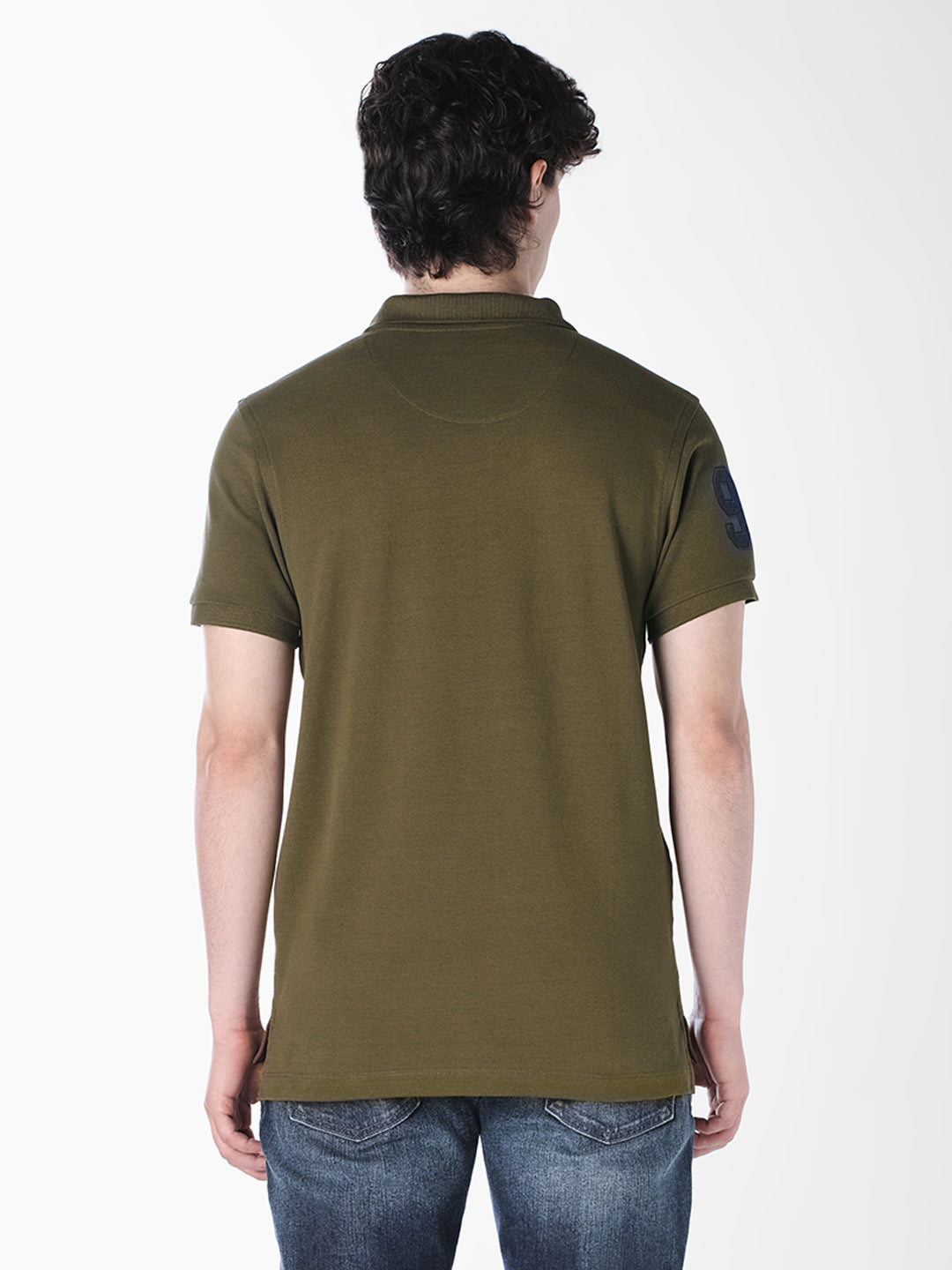 Green Logo Print Polo