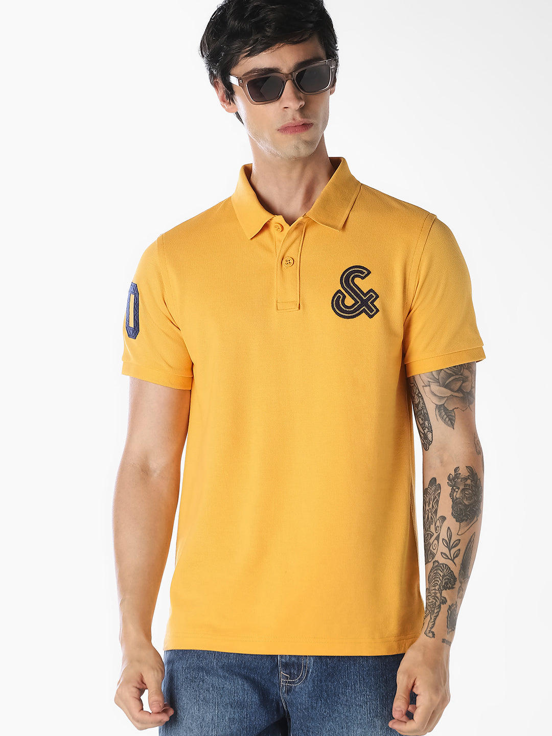 Knitted Cotton Polo - Yellow