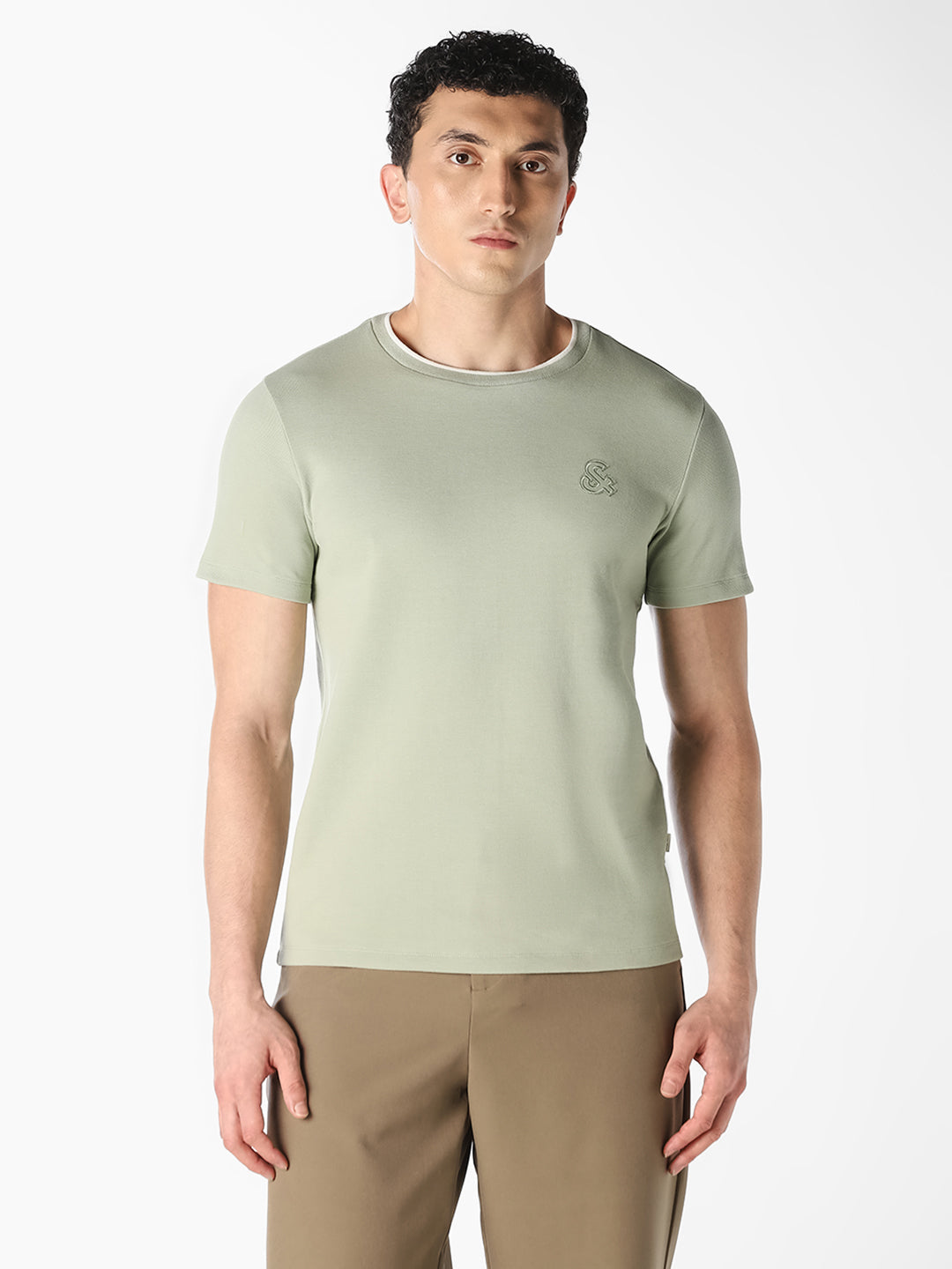 Light Green Crew Neck T-shirt