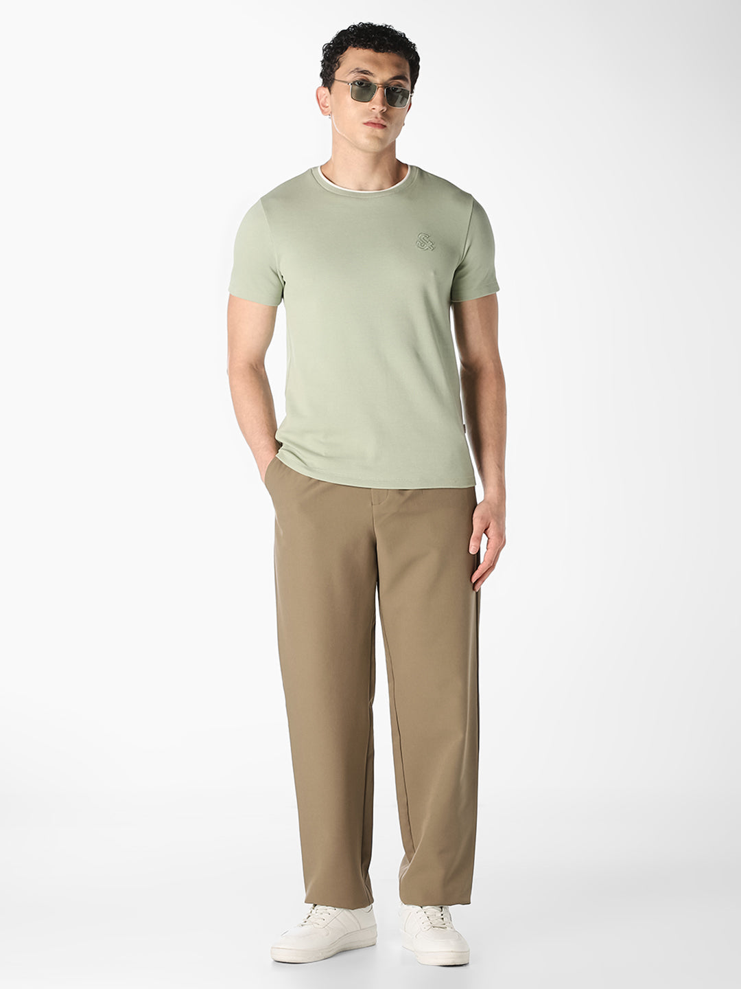 Light Green Crew Neck T-shirt
