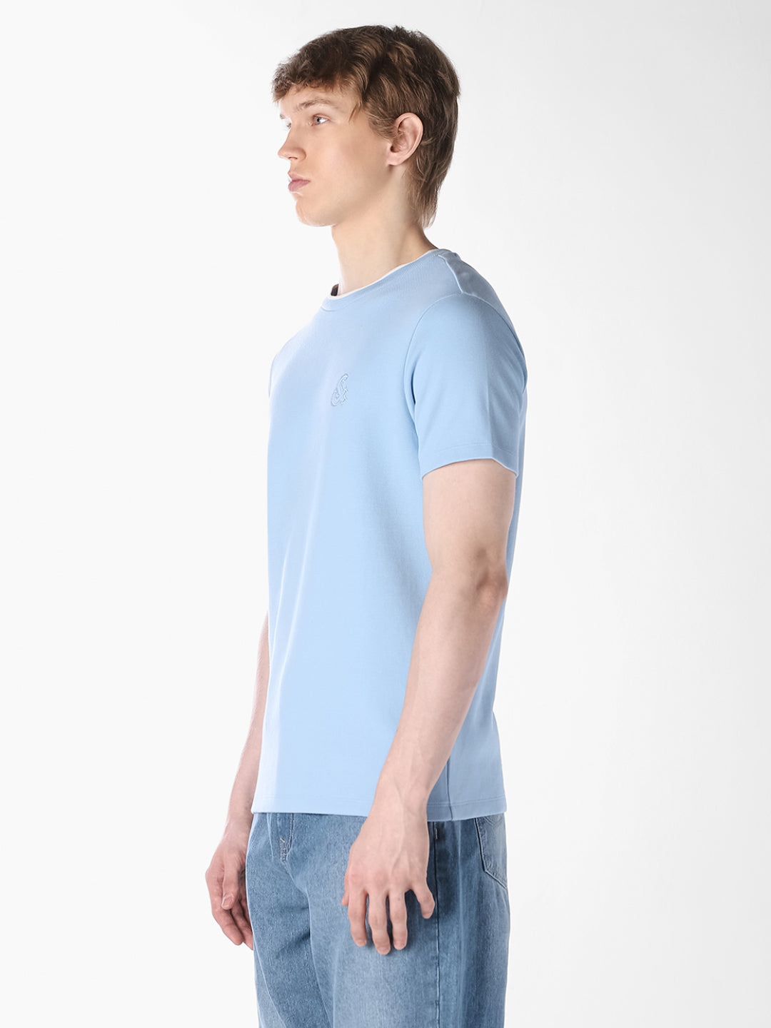 Blue Crew Neck T-shirt